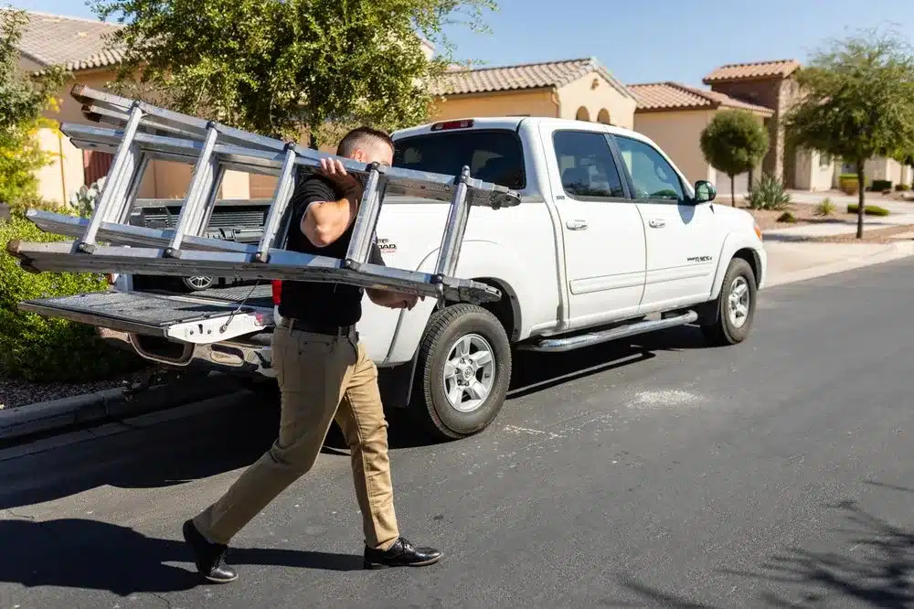 envy homes representative working on an arizona home